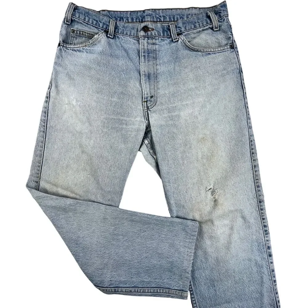 Vintage Levi’s 549 Jeans Mens 35x29* Leather Tab USA Made Denim Distressed 1987
